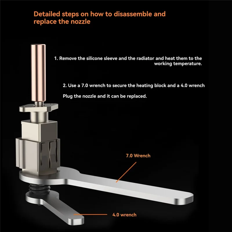 For Bambu Lab P1 3D Printer Hotend Kit With Cooling Fan Hardened Steel Nozzles Enhanced Printing Precision
