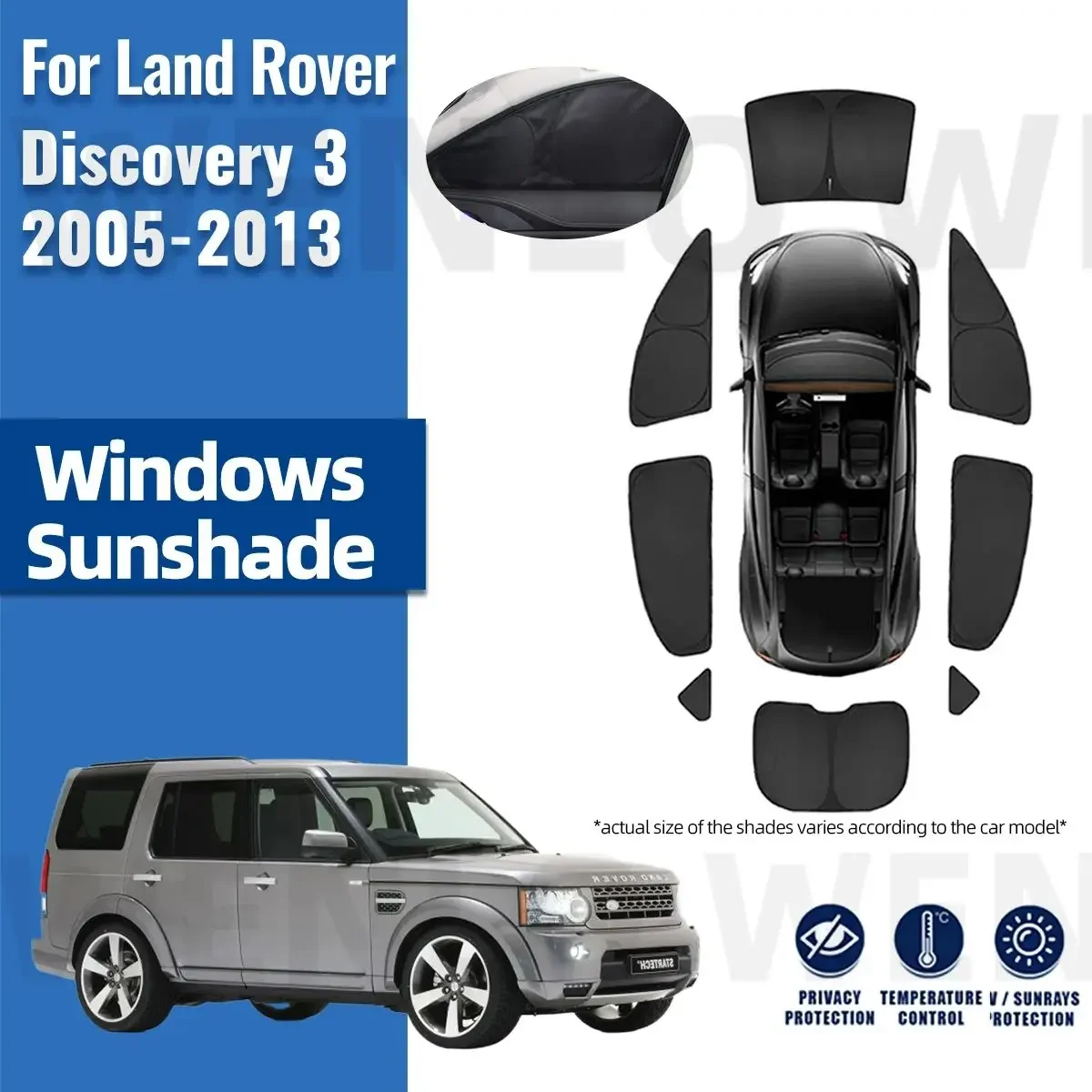 

For Land Rover discovery 3 2005-2013 Full Cover Car Sunshade Shield Front Windshield Frame Curtain Rear Side Window Sun Shades