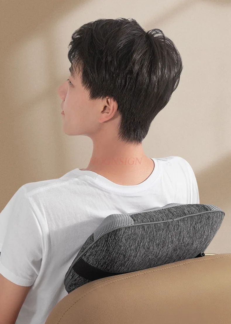 มัลติฟังก์ชั่นจําลองหมอนนวดมนุษย์สมาร์ทคอ acupressure นวดนวดไฟฟ้าประคบร้อนสําหรับปากมดลูก