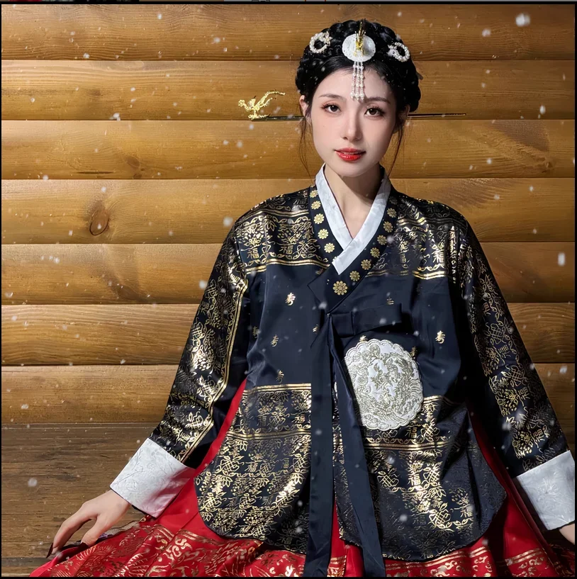 High end Korean Yanji Palace Hanbok Ethnic Style Travel Photography