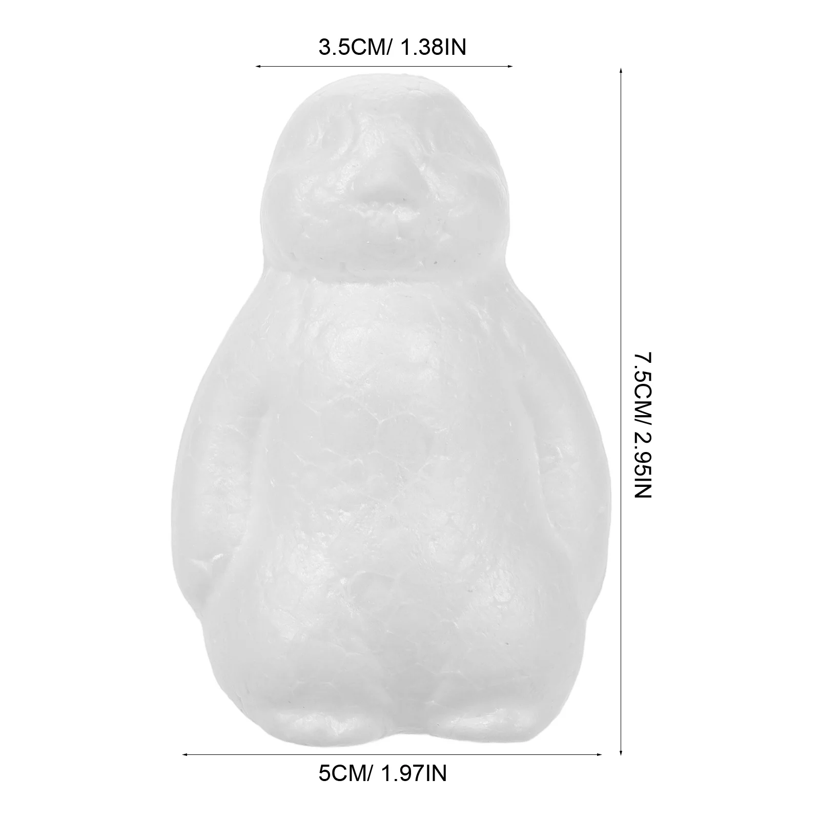 20Pcs Foam Penguin DIY Craft Kit Blank Polystyrene Balls for Creative Painting Cake Toppers Party School Use Penguin Cake Topper