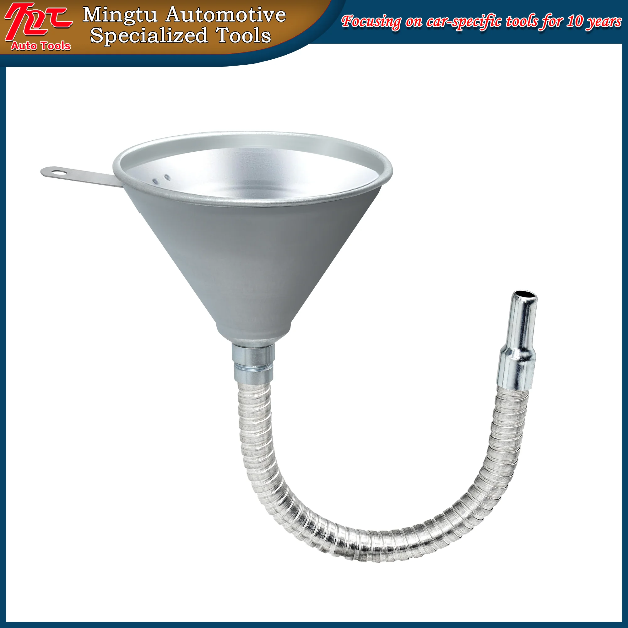 

Автомобильная воронка для заправки с фильтром, большой размер, мотоциклетная, железная конструкция, универсальная воронка для заправки масла, эс