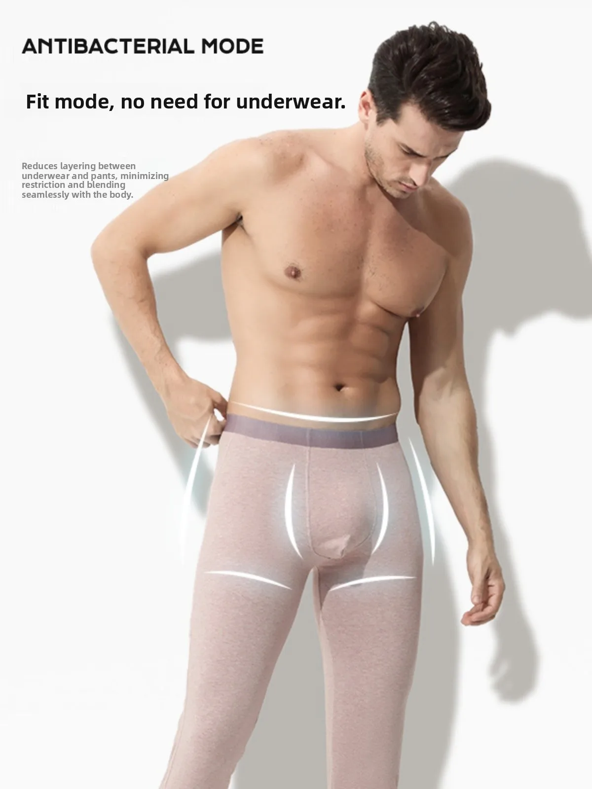 

Men's Warmth Fleece Lined Trousers Silk Inner Crotch No Show Comfortable Fit Long Pants Regular Thickness Youth Size