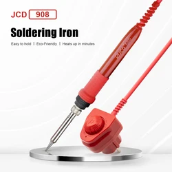 JCD 60W Electric Soldering Iron Large Knob Adjustable Temperature 220V/110V Smart Portable Soldering Iron Welding Repair Tools