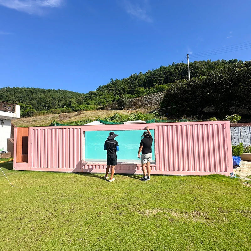 Maßgeschneiderter kleiner Versandbehälter für Schwimmbäder, kommerzielles Fiberglas-FRP mit strapazierfähigem PVC-Material für den Einsatz im Hinterhof im Freien
