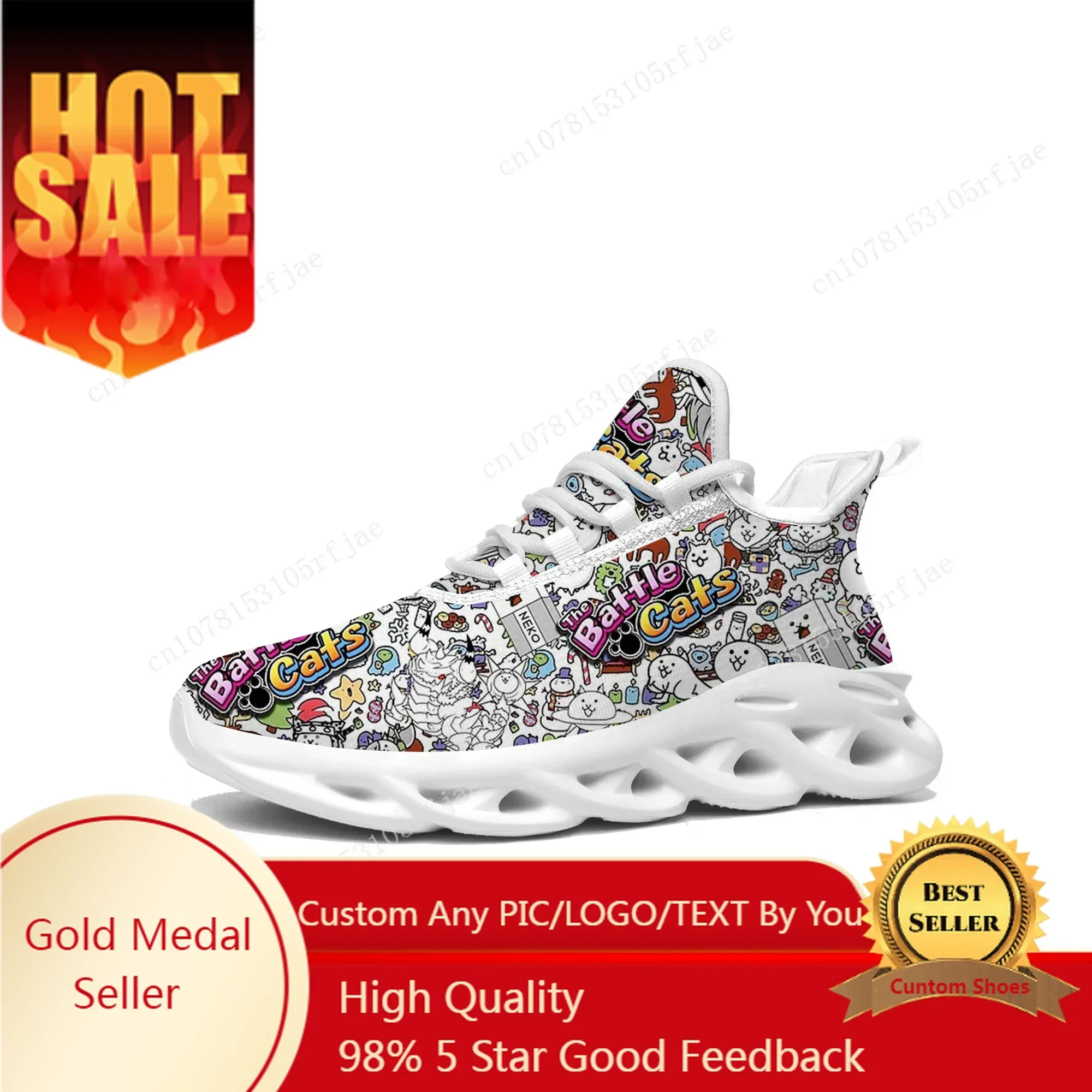 

The Battle Cats Sneakers Cartoon Game Mens Womens Sports Running Shoes Fashion Custom Built Lace Up Shoes