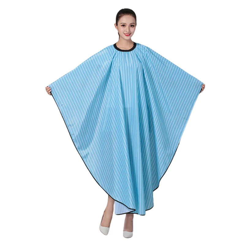 Striped Hairdressing Wrap Adult Hair Cutting Cloak Hair Salon Professional Barber Cape Hairdresser Apron Anti Hair Waterproof
