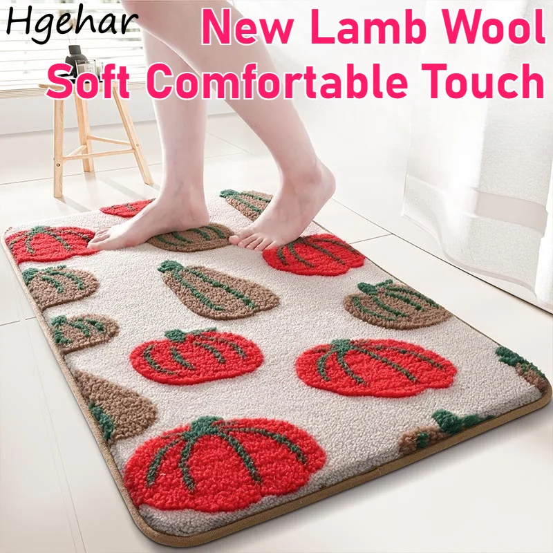 

Простые новые коврики для ванной из овечьей шерсти, противоскользящие впитывающие коврики для пола у двери, для ванной комнаты, для дома, для гостиной, оптом