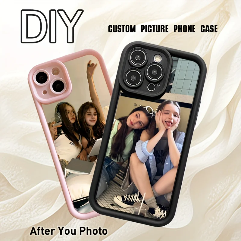 لتقوم بها بنفسك لينة بولي TPU حالات الهاتف الواقية آيفون 17 16 15 14 13 12 11 برو Xs ماكس X XR Mini 16e زائد مخصص صور غطاء ناعم #6