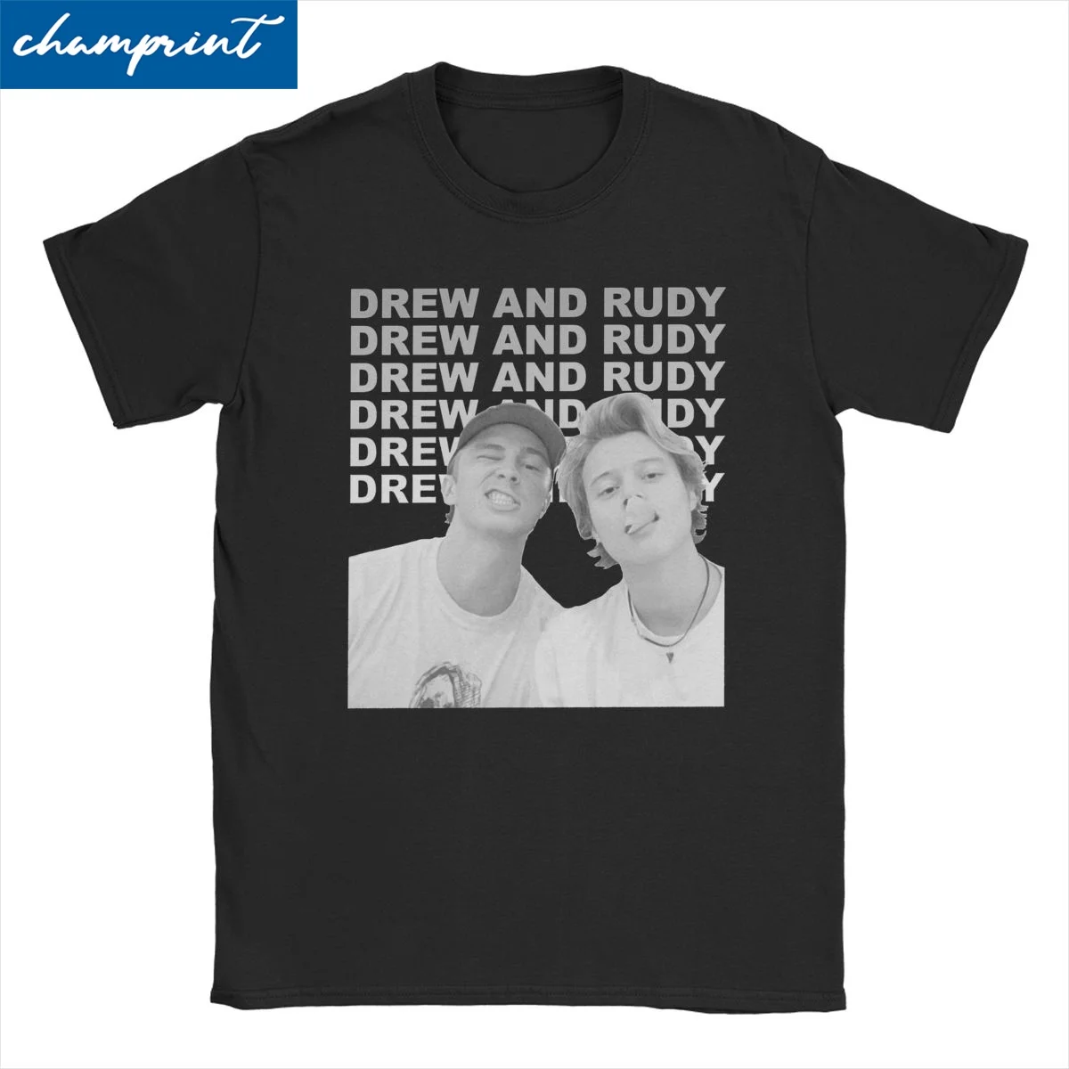 Funny Drew Starkey And Rudy Pankow T-Shirts Men Women\'s O Neck Pure Cotton T Shirts Actor Tee Shirt Gift Idea Clothing