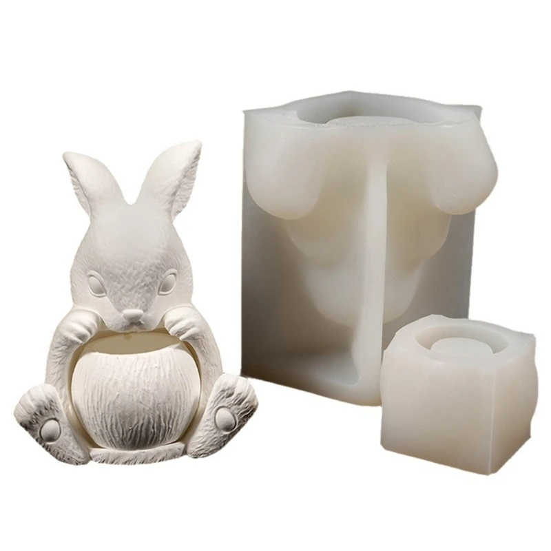 

Силиконовая форма кролика для контейнера для ювелирных изделий из смолы, украшение в горшке для растений
