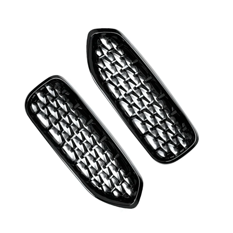 

2PCS Parts Accessories For BMW Z4 G29 2019-2022 Car Diamond Grills Front Kidney Grill Chrome Mesh Grille Car Accessories