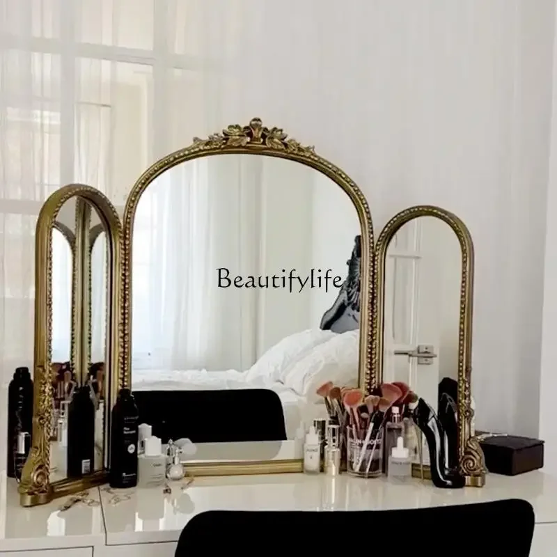 The Gold Desktop Mirror That Transformed My Morning Routine