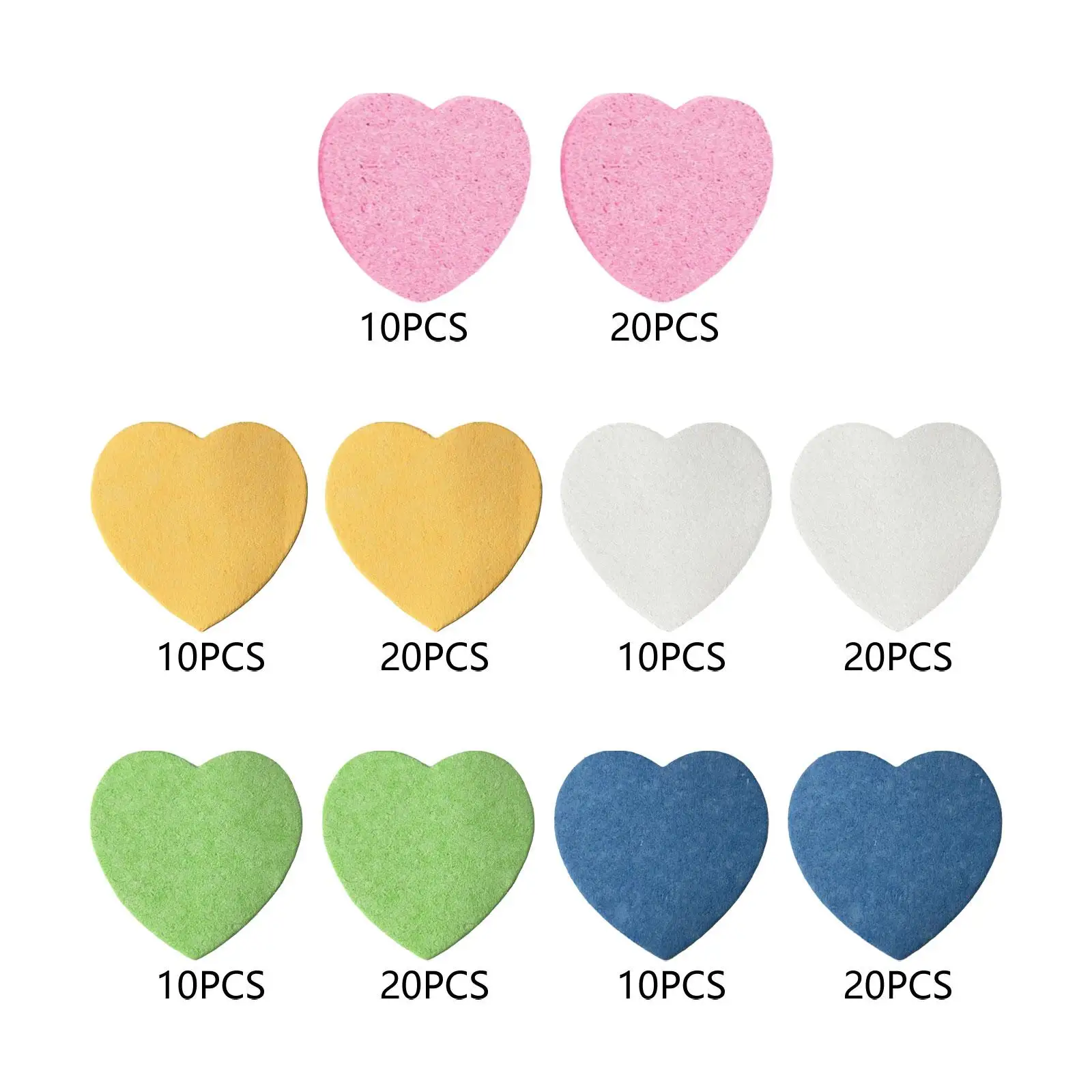 Cleanser Sponges Pad Heart Shaped Reusable Professional Soft Makeup Facial Sponges for Skin Massage Cleansing Makeup Removal