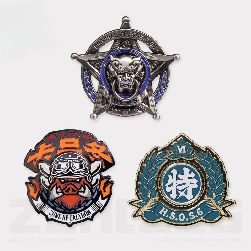 

Zenless Zone Zero Faction Series 2 Metal Badges - Official Collectible Emblem Pins for Gamers & Anime Fans, High-Quality Metal