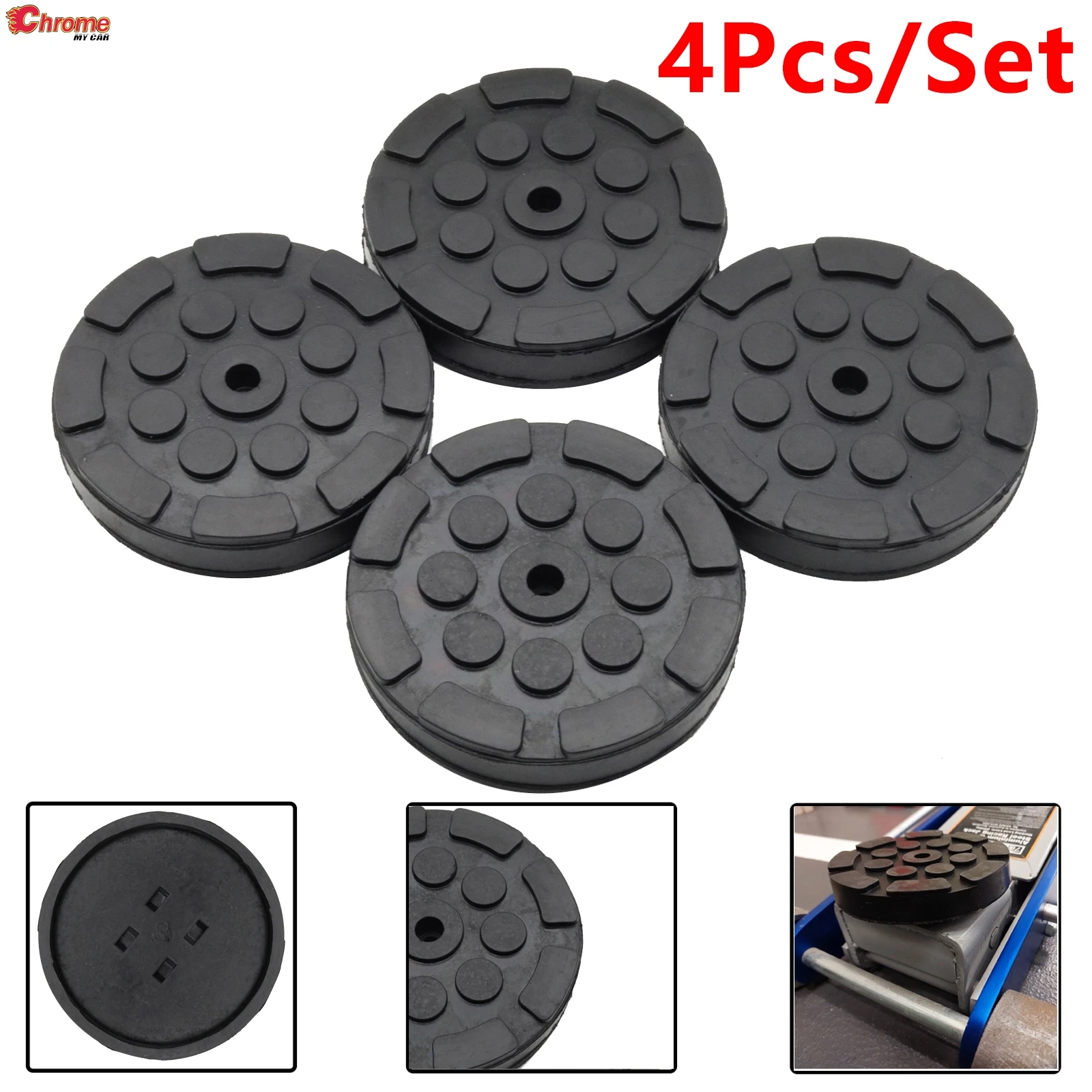 4pcs Jack Pad 120mm Diameter Lift Rubber Pad Frame Rail Adapter For Pinch Weld Side lifter Jacks Automotive 2-Post Car Lift Jack