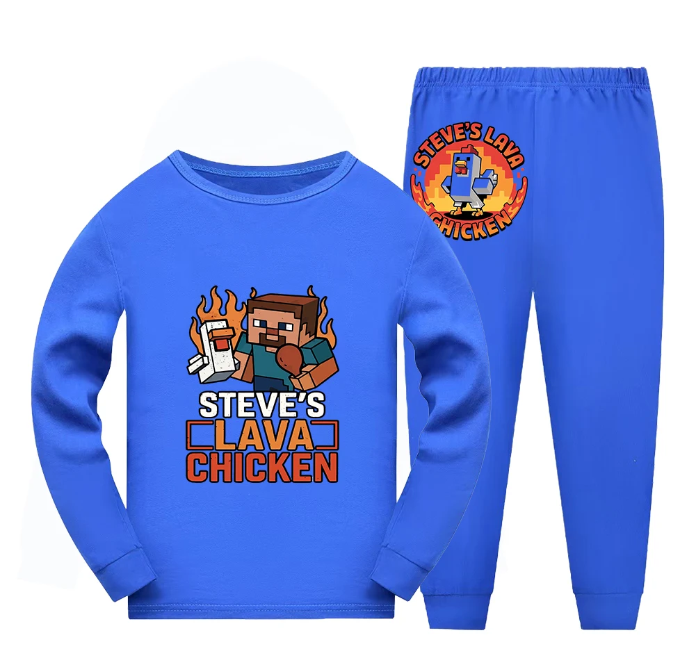 Lindo Pijama de algodón Lava de Steve, pijamas de verano para niñas, Pijama, ropa para exteriores, ropa para niñas, conjuntos para niñas, conjuntos para niños, Homewea
