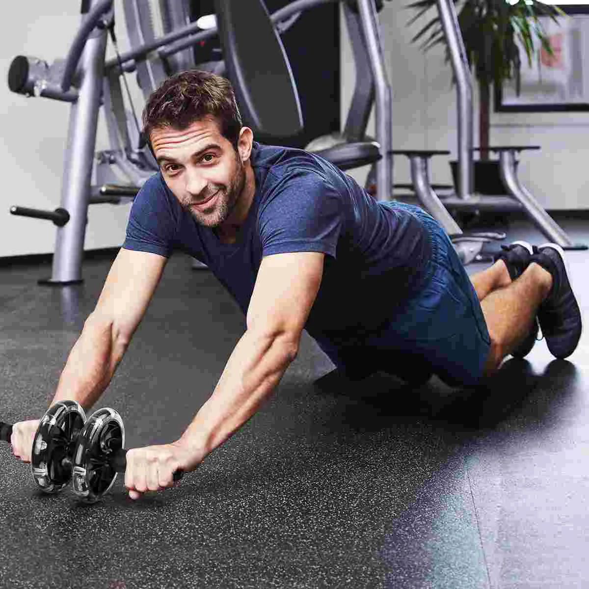 

MOVTOTOP Abdominal Trainer Kit AB Wheel Roller with Push-Up Bars Jump Rope and Knee Pad Perfect Abdominal Core Carver Fitness Wo