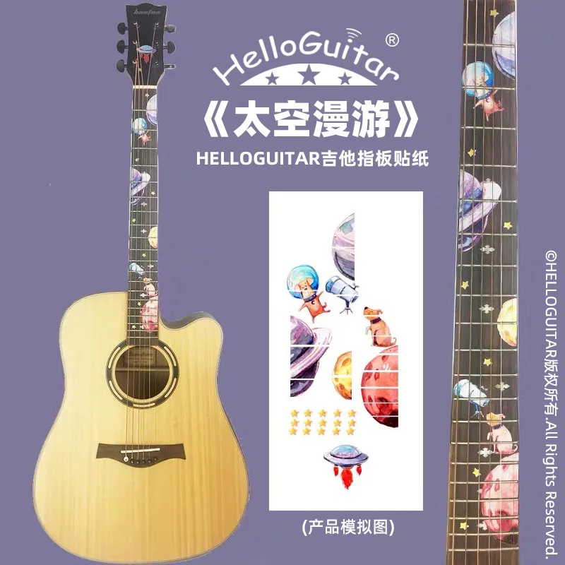 25 Styles Guitar Fretboard Decals Inlay Sticker Guitar Neck Headstock Bass Ukulele Thin Sticker Decorations Guitar Accessory