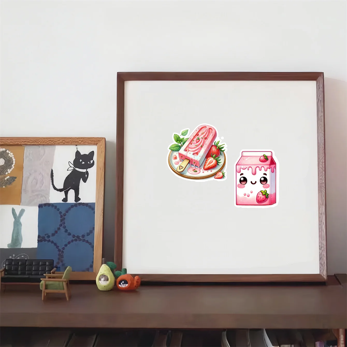 

20 шт. милых акварельных наклеек с клубничным молочным кремом, в историческом стиле, для скрапбукинга, джанк-журналов, поделок своими руками