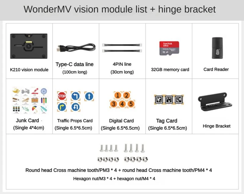 Tarjeta 32G K210 Módulo de reconocimiento Visual de código abierto imagen detección Facial cámara AI para placa de desarrollo Python Sensor CanMV