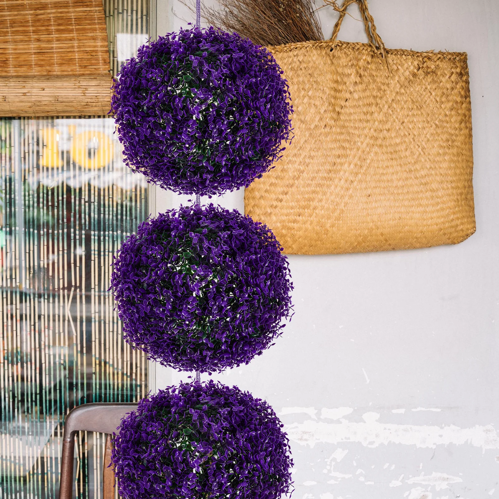 

Artificial Plant Ball Eucalyptus Leaf Decor Simulation Grass Topiary For Home Wedding Party Indoor Outdoor Decor