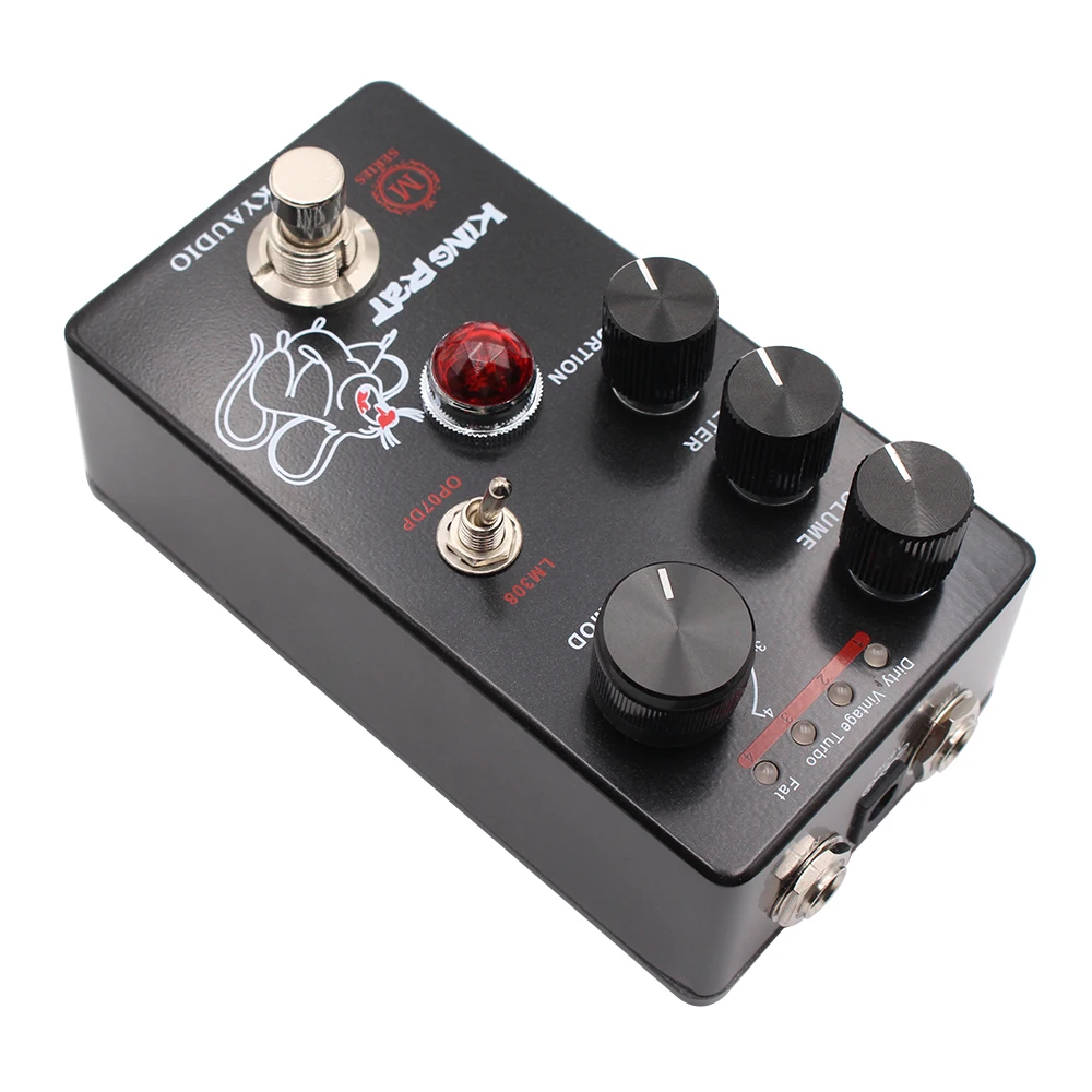 Nowy MOSKYAUDIO KING RAT gitara Fuzz zniekształcenie pedał efektów True Bypass funkcja akcesoria do procesora efektów gitarowych