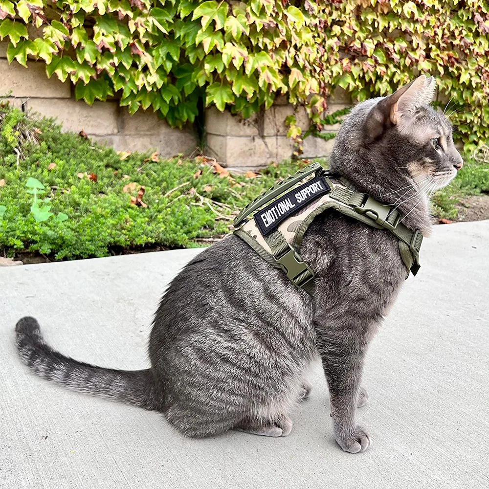 

Tactical Pet Chest Harness with Traction Rope Set Universal Anti Slip for Cats and Dogs Paired with Personalized Velcro
