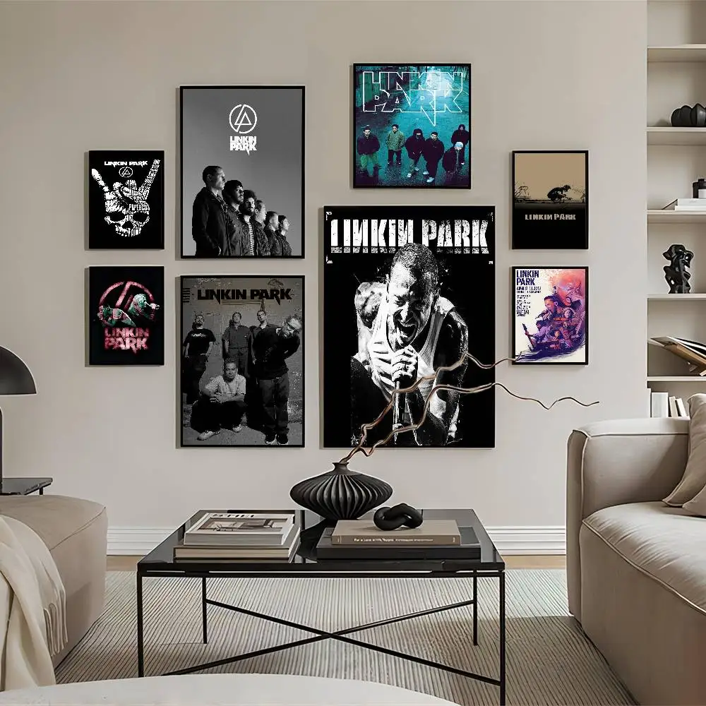 Cooles Rockband-Linkin-Park-Klassiker-Anime-Poster, wasserfester Papieraufkleber, Kaffeehaus, Bar, Zimmer, Wanddekoration