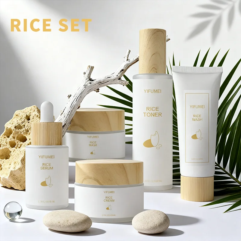 

5Pcs Hyaluronic Acid Skincare Set Reducing and Moisturizing Fine Lines Oil Control Mild Brightening Hydrating Nourishing Beauty
