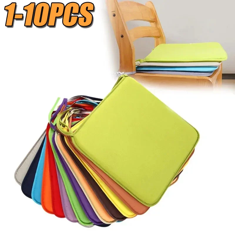 Cojín de colores caramelo, tela de jardín, cojín cuadrado liso, cojín para silla de comedor europea, cojín creativo de tela para sofá 40*40cm