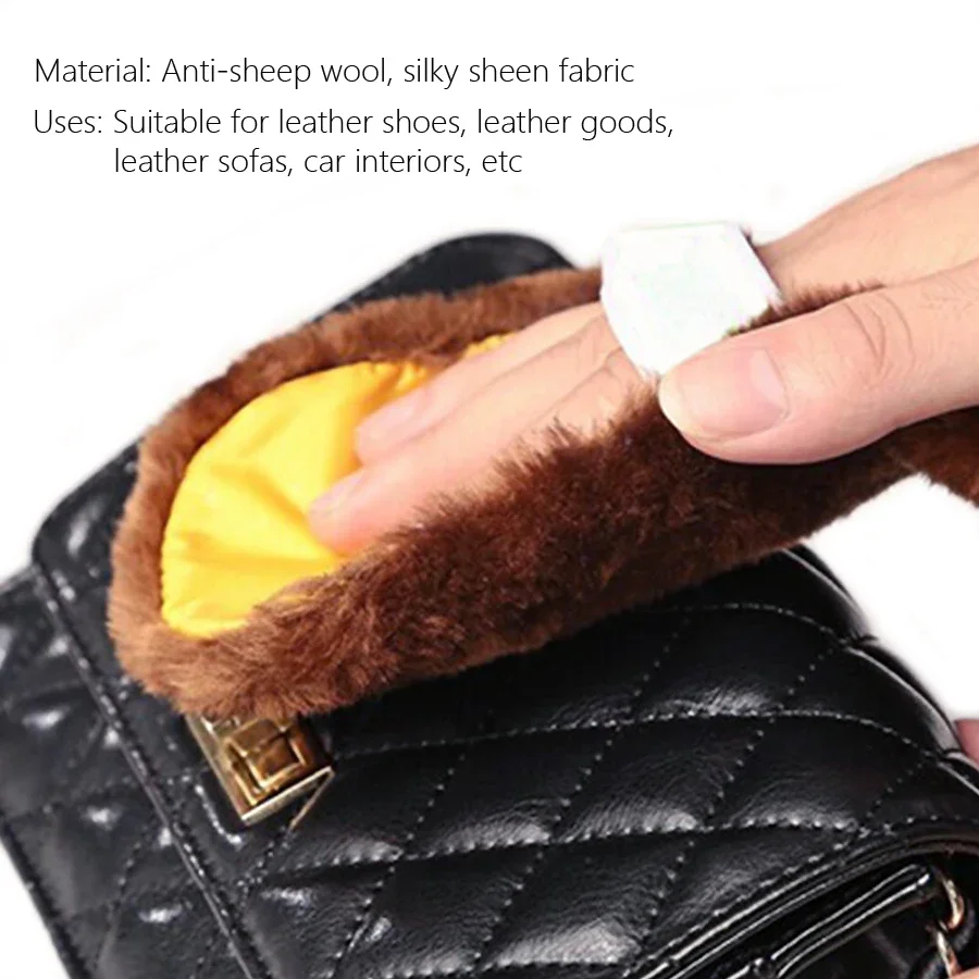 Shoes Polishing Glove Multifunctional Leather Shoe Polishing Cleaning Cloth Portable Soft Plush Shoes Shine Cloth Handheld