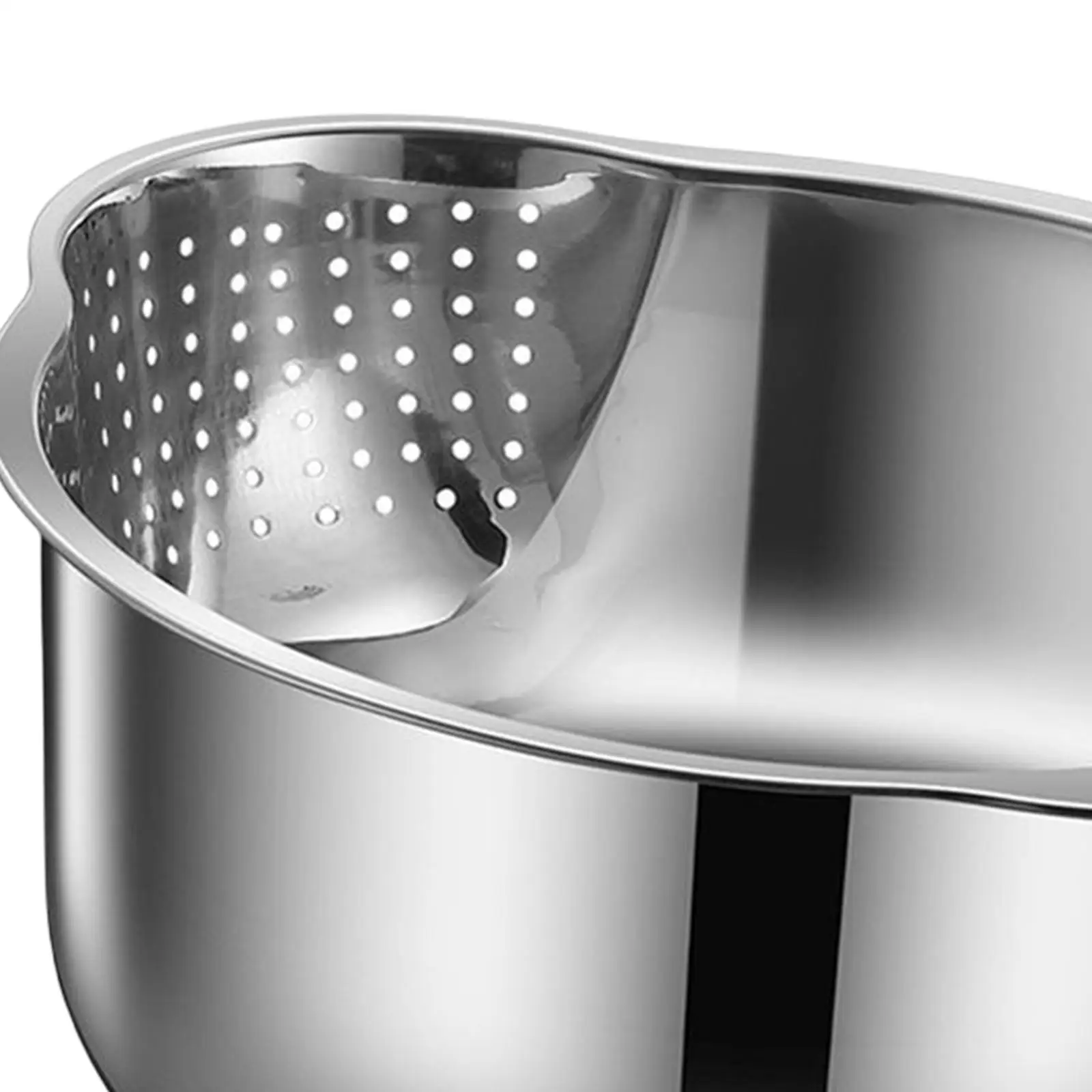 Large Colander Strainer Stainless Steel Kitchen Fruit Vegetable Drainer Reusable Mesh Basket for Washing Rice Pasta over Sink