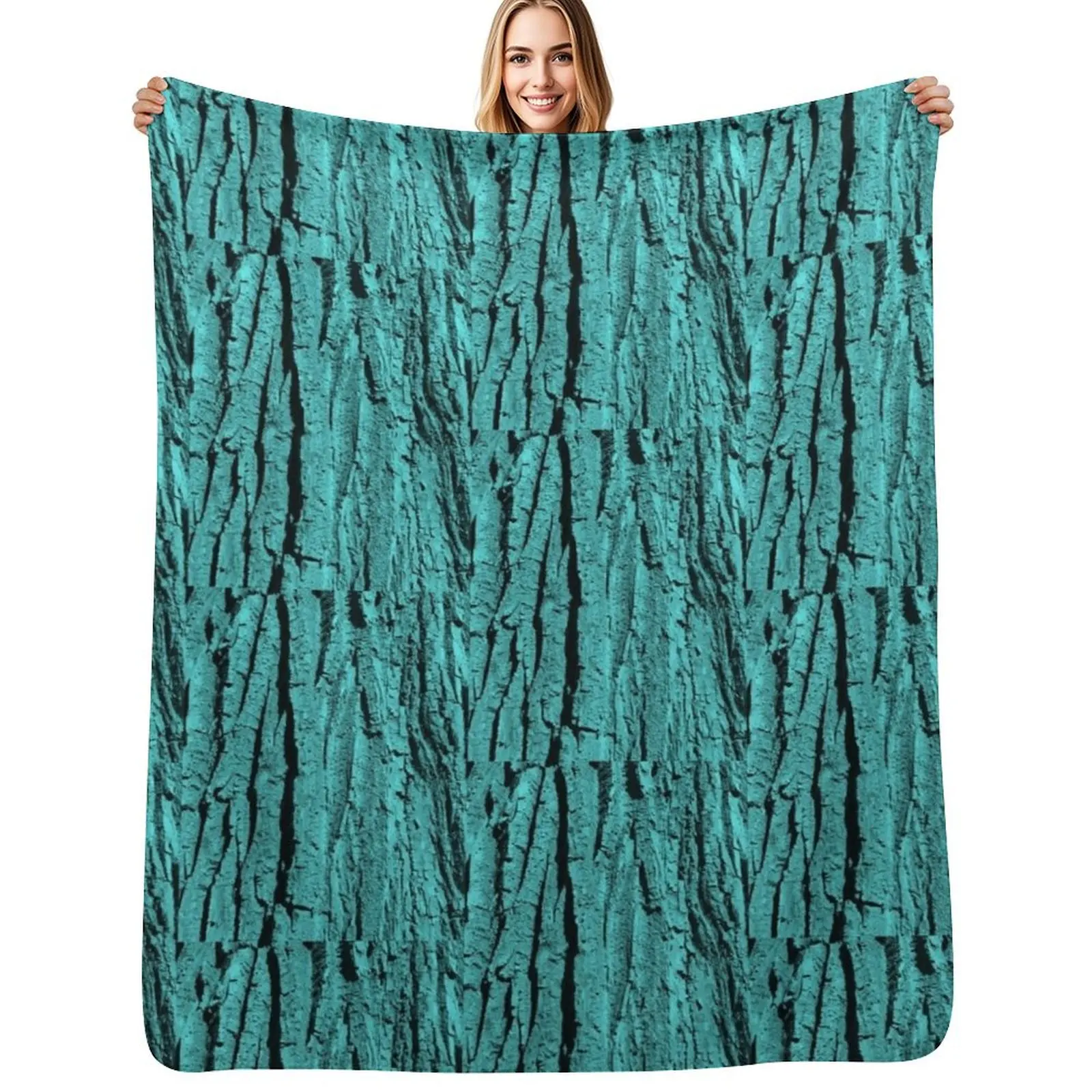 

Photograph of tree bark, then processed in color Throw Blanket for sofa blankets and throws Vintage Sofas Blankets
