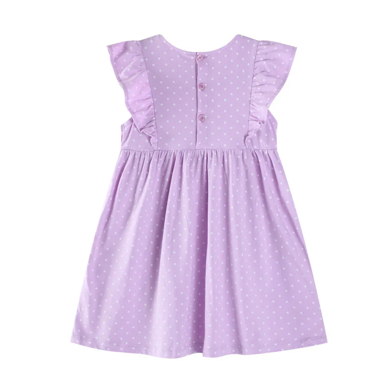 Jumping Meters  2-7T Cotton Alpaca Summer Princess Embroidery Applique Girls Dresses for Baby Costume Hot Selling Kids Dress