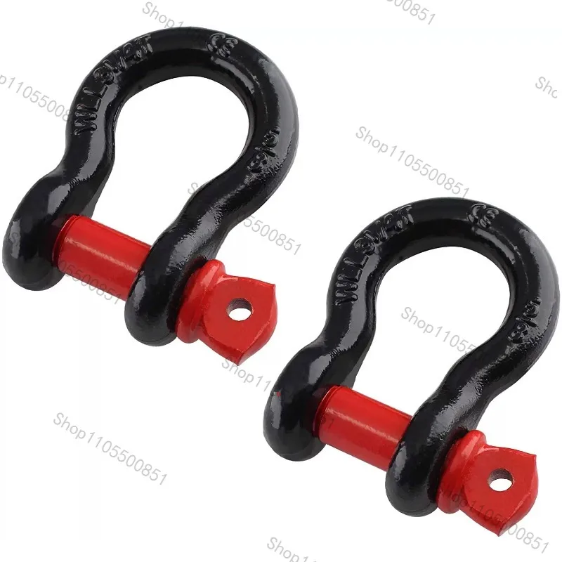 Off-road vehicle trailer hook traction hook shackle bow hook U-hook American horseshoe high-strength modification accessories
