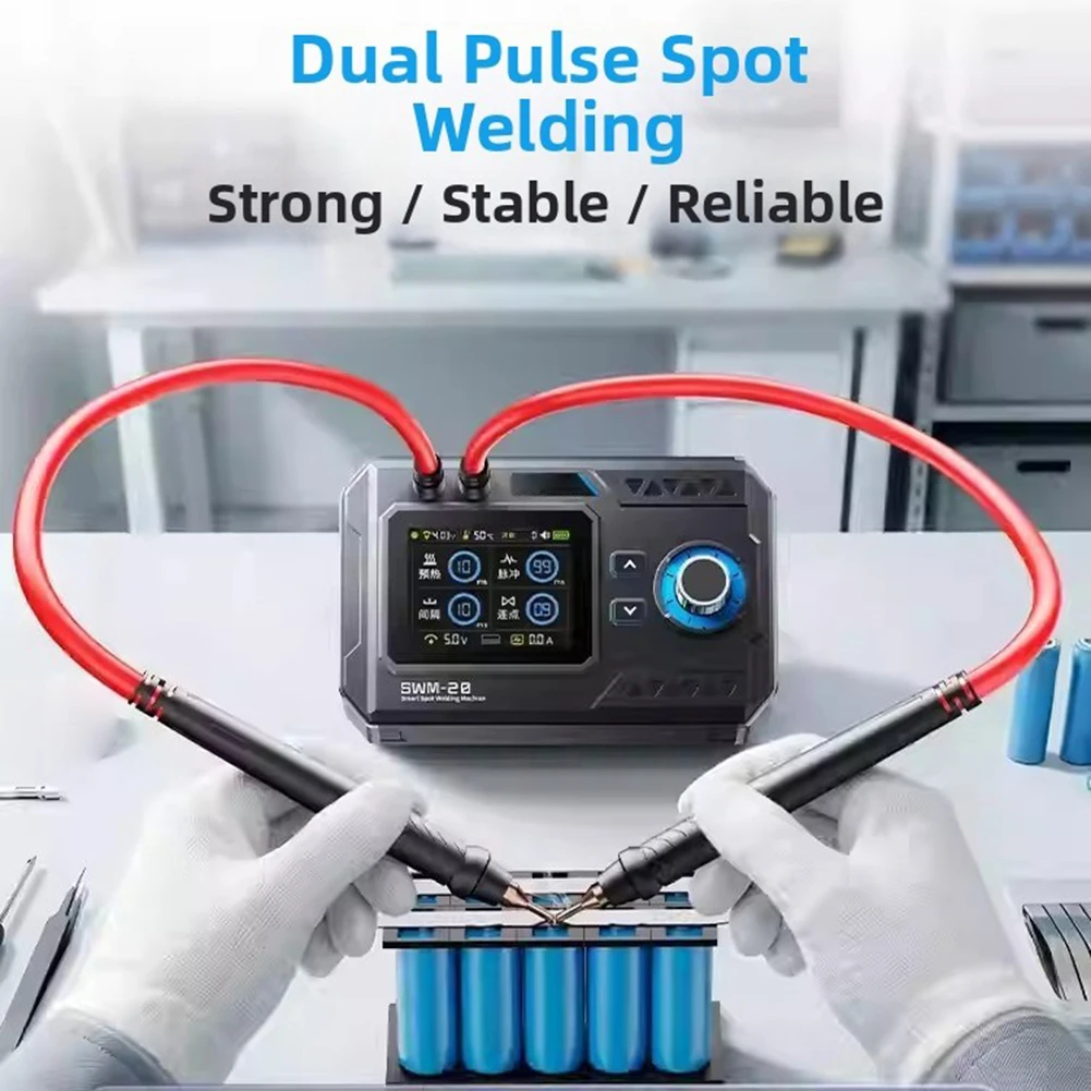 SWM-20 Dual Pulse Handheld Spot Welder with Oxide Layer Cleaning Stage Before Welding Ensures Reliable Joint Integrity