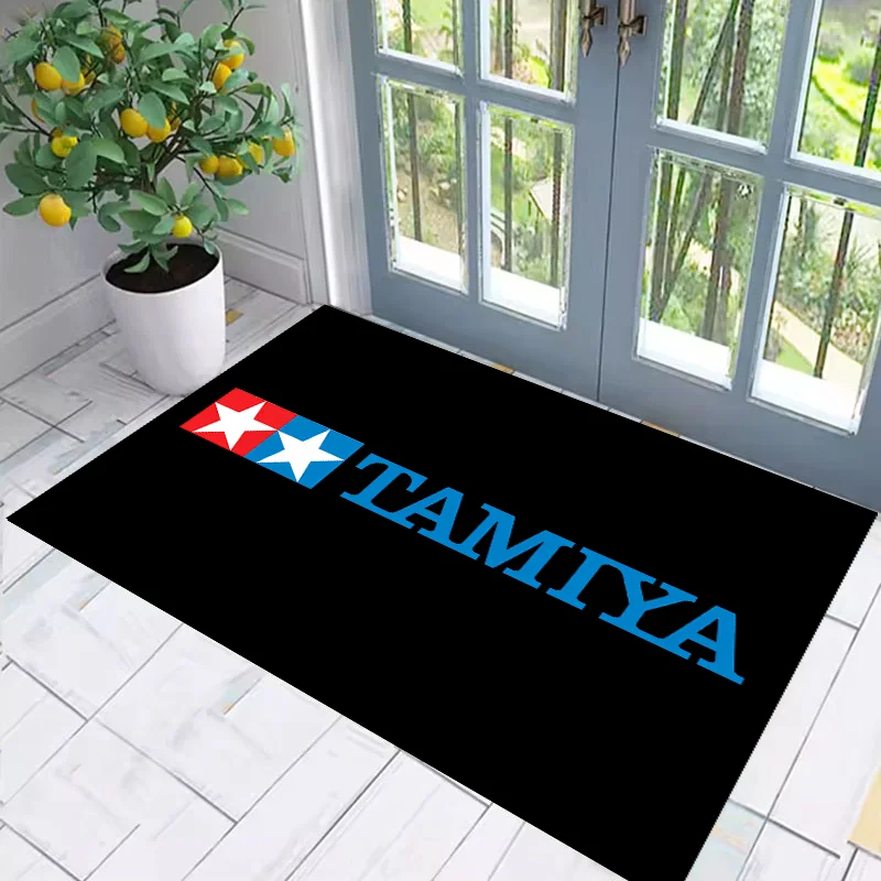 Cartoon Cool Racing Car Print Area Rug,  Anti-Slip, Retro T-Tamiyas Race Carpet For Bedroom Kitchen Bath Entrance Floor Mats