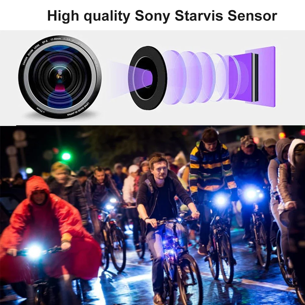 New Cycling Gear 1080P Bike Rear View  Tail Light Remote Control with WiFi / 7 Hours Working Time / Max Support 256GB/