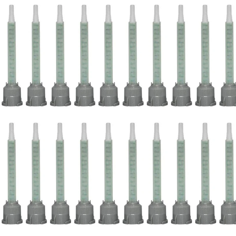 ABKD 20 Pieces Mixing Nozzles Adhesive Cartridges Tip For 50Ml Resin Mixer Adhesive Applicatior 16-,1:1 Ratios