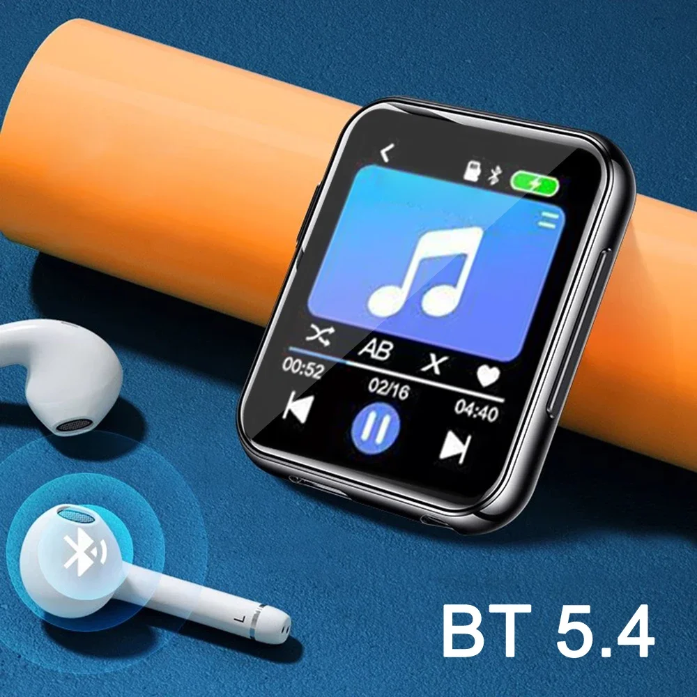 مشغل MP3 بلوتوث 5.4 HiFi مشغل موسيقى محمول صغير MP3 وكمان مع شاشة تعمل باللمس كاميرا تشغيل الفيديو راديو FM