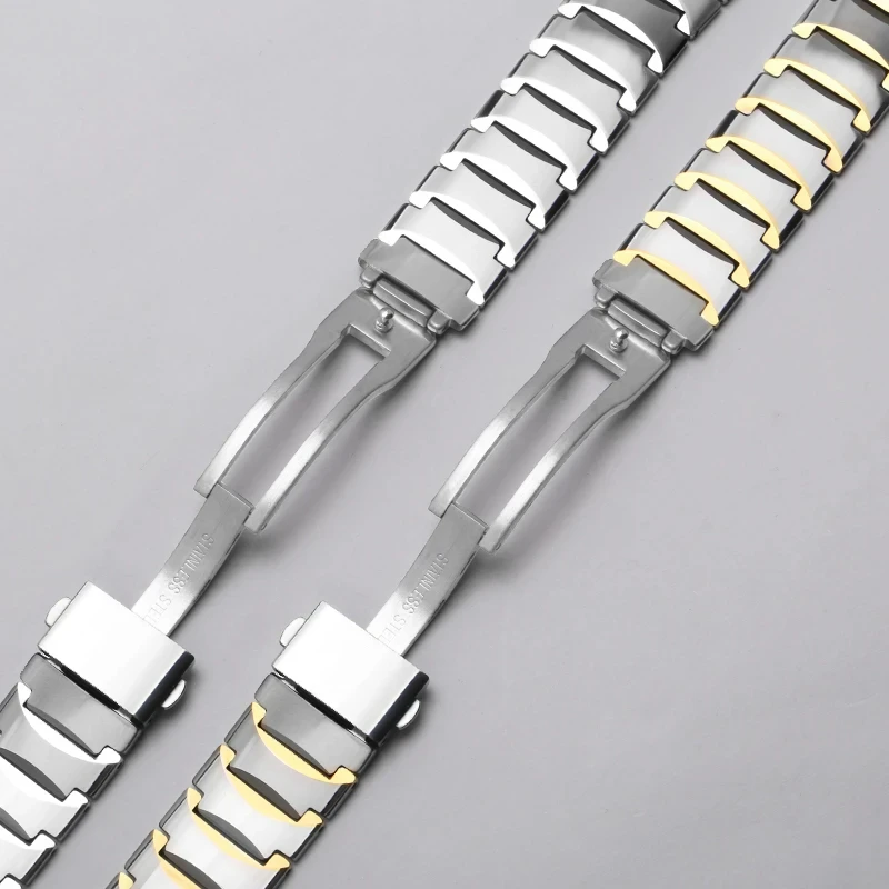 YOPO Tungstensteel Watchstrap Substitute RADO 6021 LeicesterSteel Belt Series Male Female Couples Watchband Convex Mouth