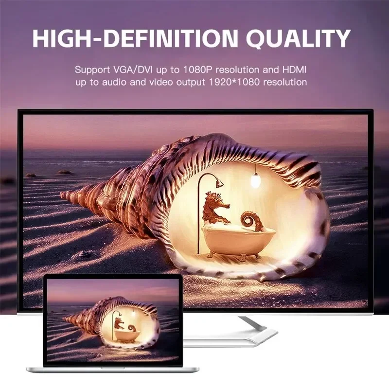 Displayport DP a DVI VGA HDTV 3 en 1 Cable convertidor adaptador para proyector TV ordenador portátil PC