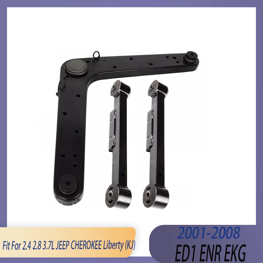 

3pcs Rear Upper & Lower Control Arm Kit Fit 2.4 2.8 3.7 L ED1 ENR EKG Diesel Gasoline 01-08 For JEEP CHEROKEE Liberty (KJ)