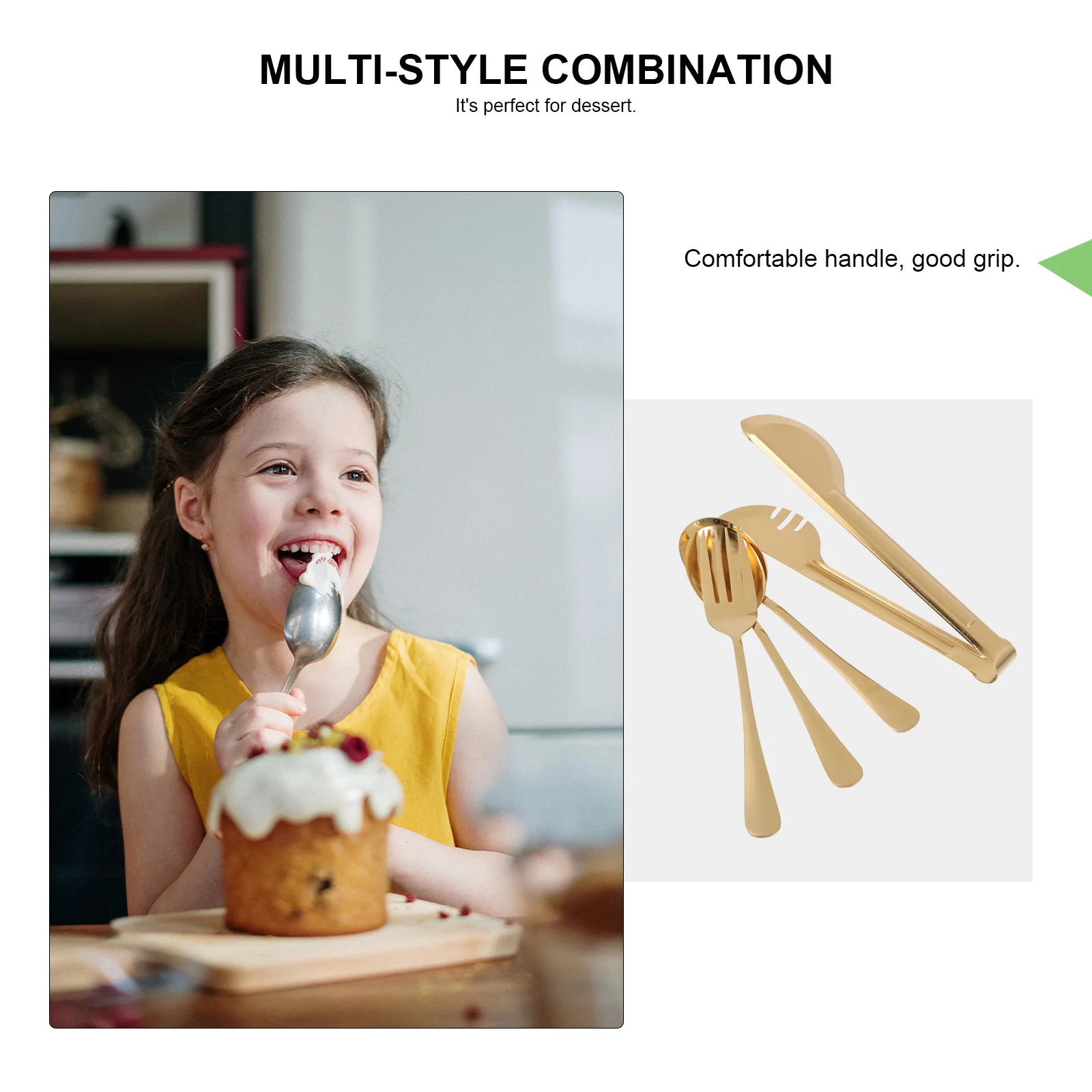 

4pcs Stainless Steel Food Clamp Set Smooth Edge Comfortable Handle For Home Hotel Kitchenware Gift Tableware Set