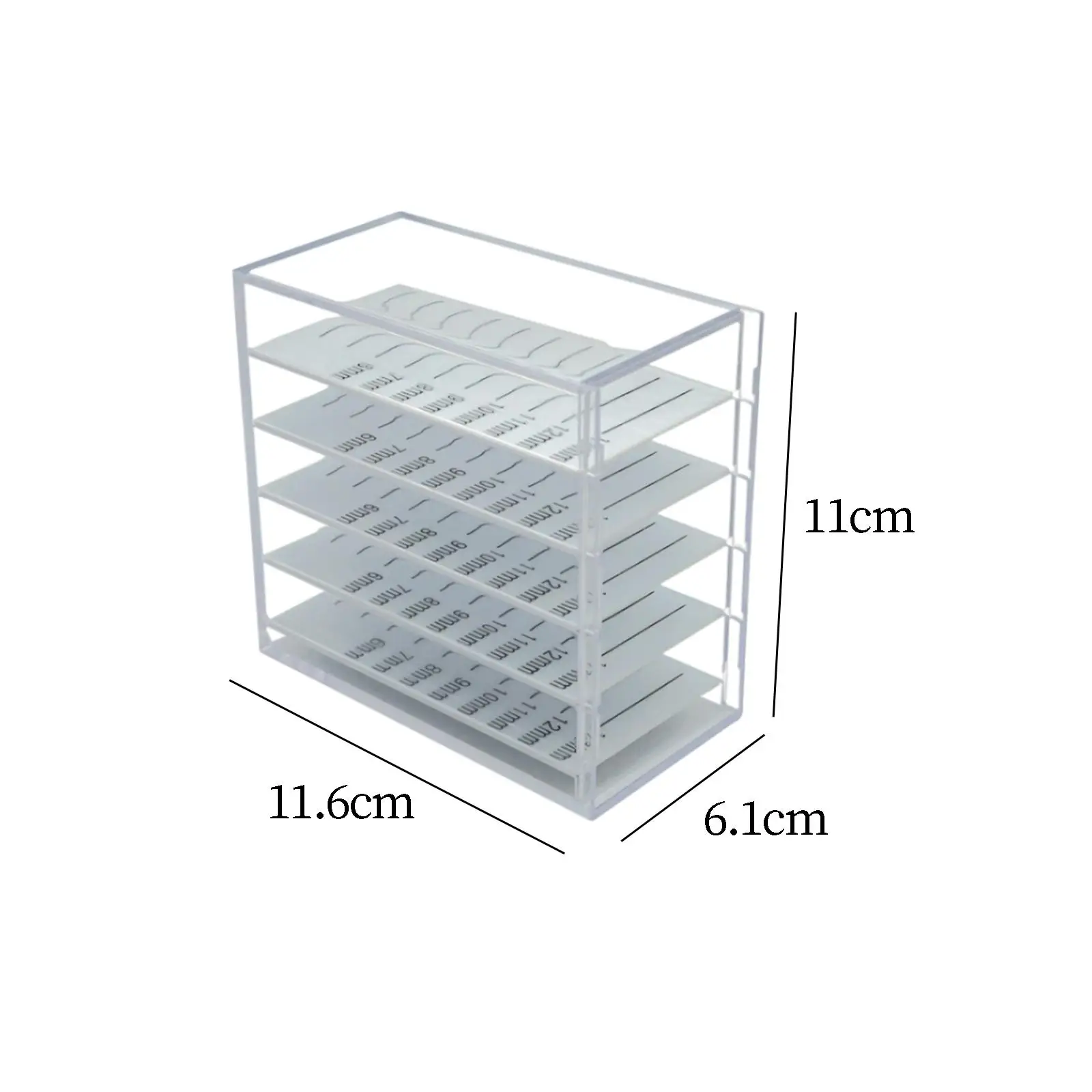 Boîte de rangement de cils en acrylique, organisateur multicouche, conteneur de cils réutilisable, tiroirs pour outils d'extension professionnels