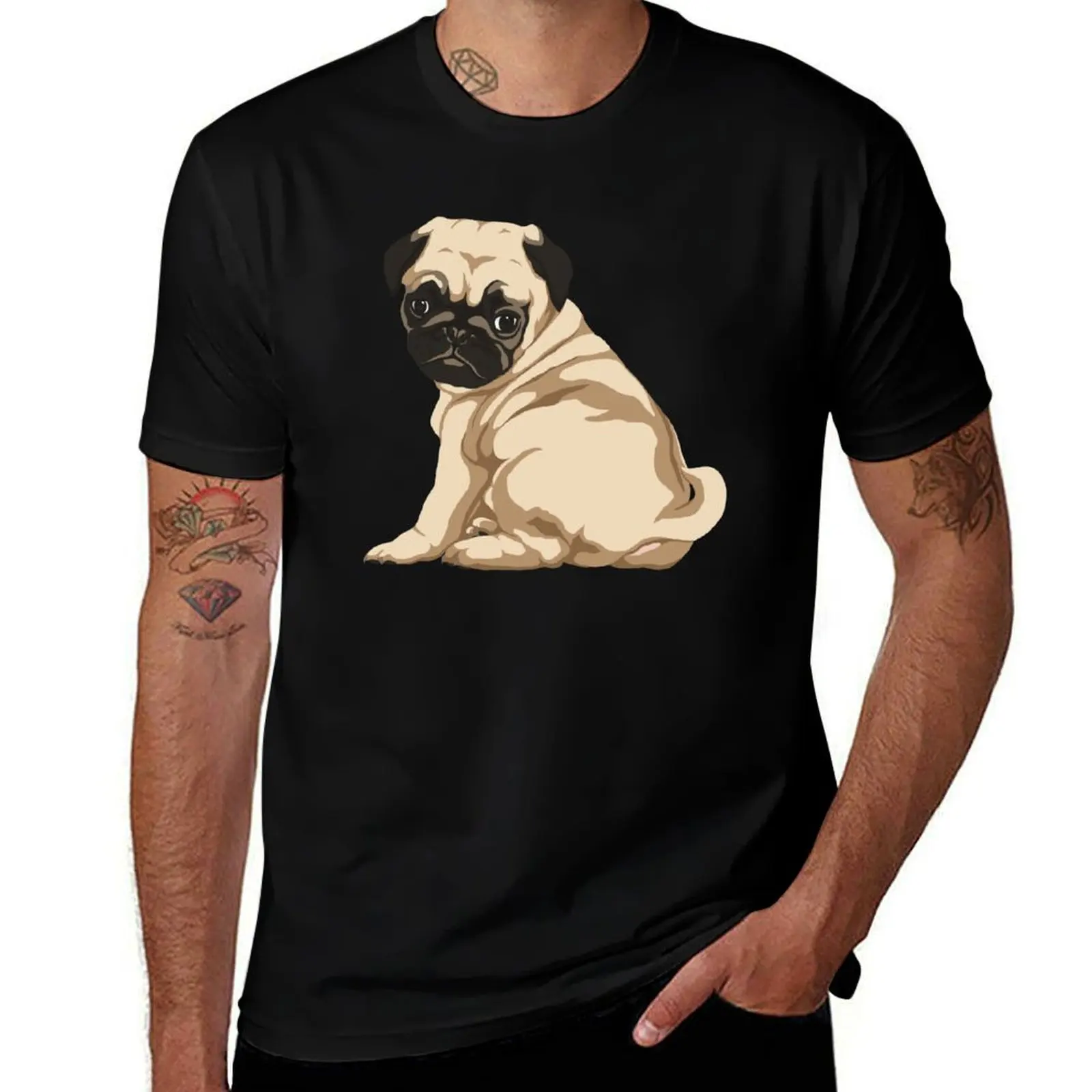 

Pug Puppy T-Shirt sublime topping Luxury man affliction shirts mens graphic t-shirts