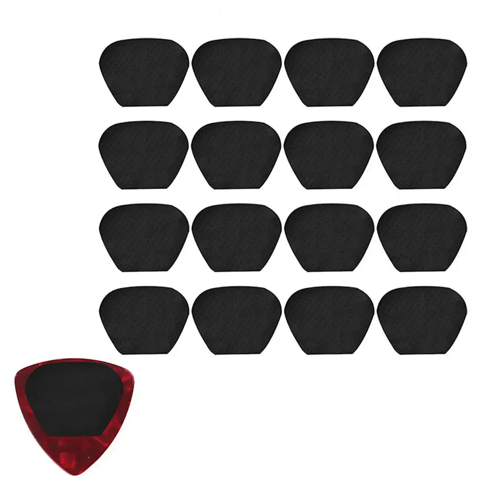 Guitar Pick Stickers 16 Pcs Guitar Pick Grips Set Reusable Self-adhesive Rubber Hand Stickers Anti-slip Washable for Sweaty
