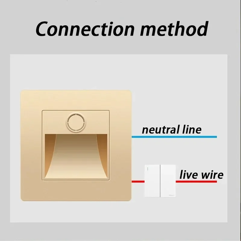 Smart switch sensore di movimento umano illuminazione a quattro colori angolo LED applique da parete luce del corridoio del gradino della scala