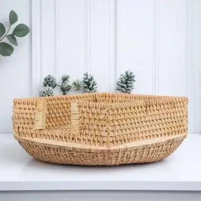 

Rattan Woven Napkin Holder Bamboo Tray For Table Bathroom Hotel Restaurant Decorative Tissue Organizer